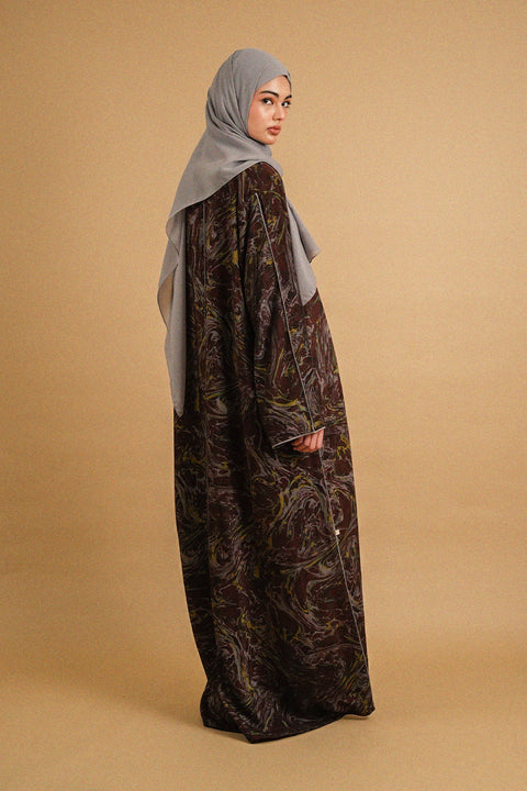 Kashan Wine Red Abaya