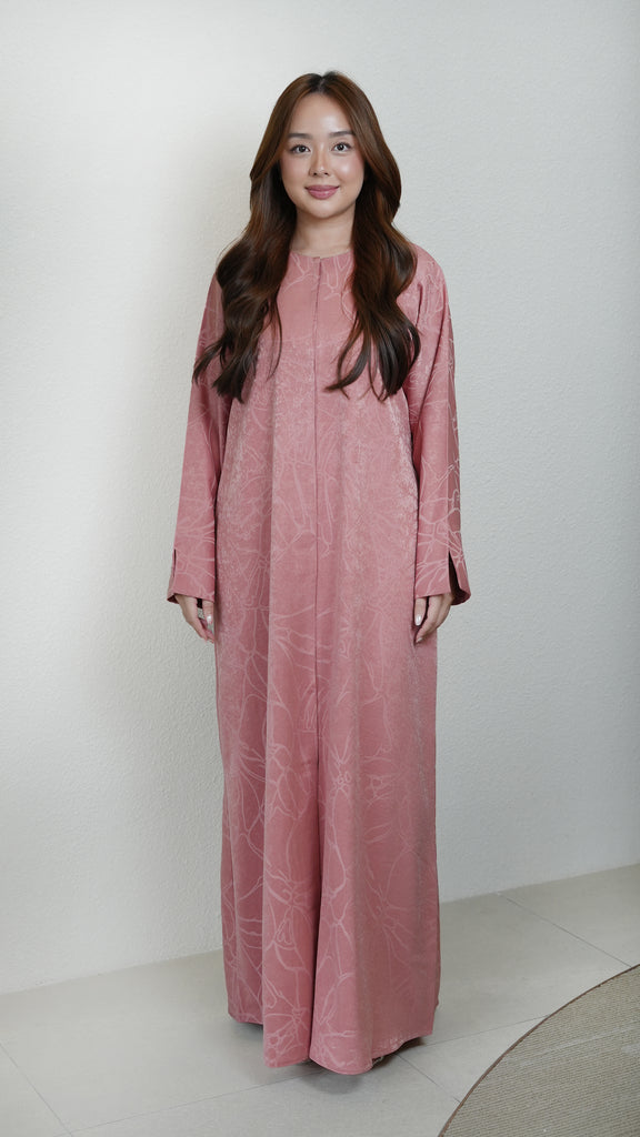 Alavanchie Katra Burnt Pink Abaya