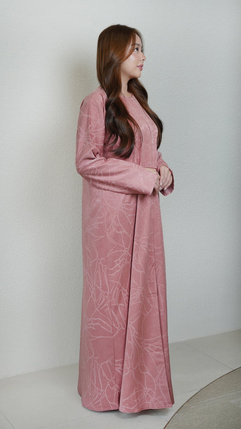 Katra Burnt Pink Abaya