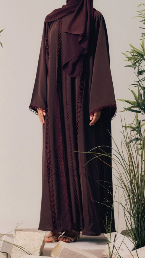 Kayangan Alacati Burgundy Abaya