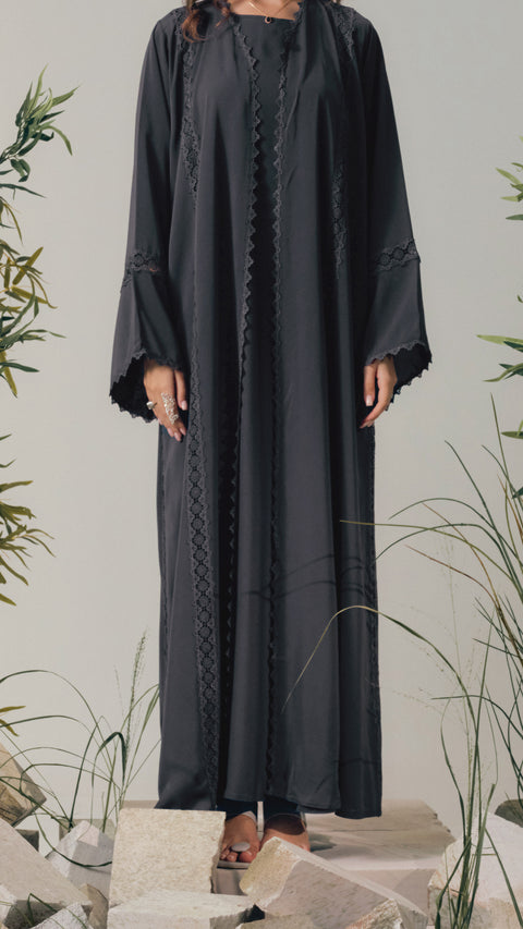 Kayangan Hisar Black Charcoal Abaya