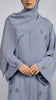 Korean Nidha Khaznah Dusty Blue Abaya