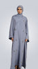 Korean Nidha Khaznah Dusty Blue Abaya