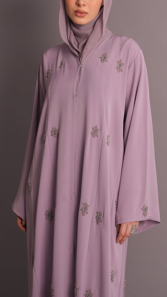 Korean Nidha Khaznah Dusty Lilac Abaya