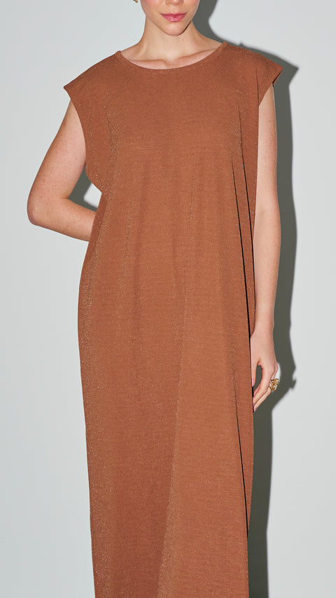 Kyzart Golden Brown Glitter Dress