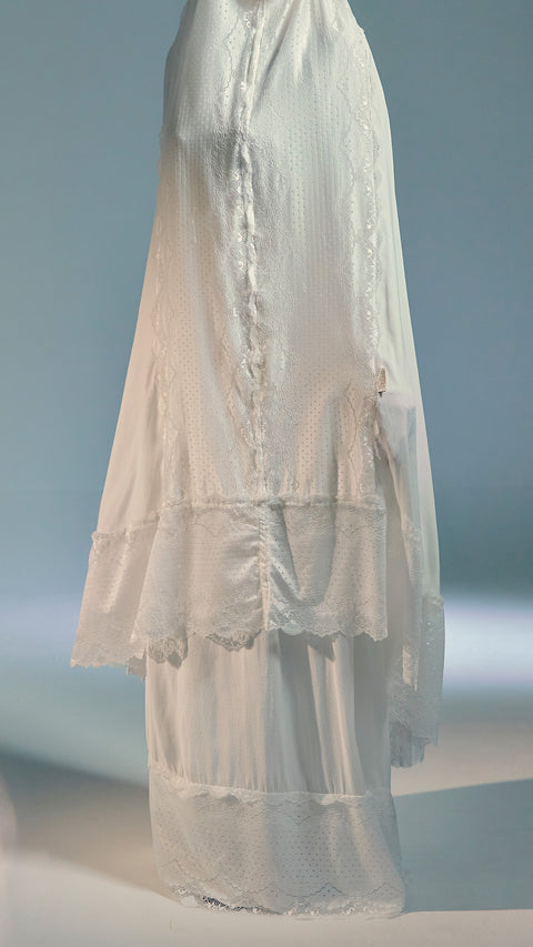 Libyè Pearl White Telekung