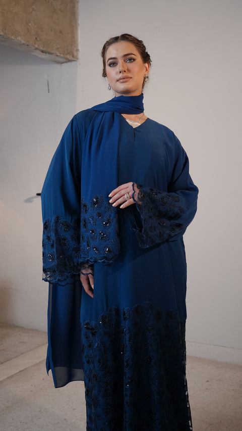 Lilibet Teal Blue Abaya