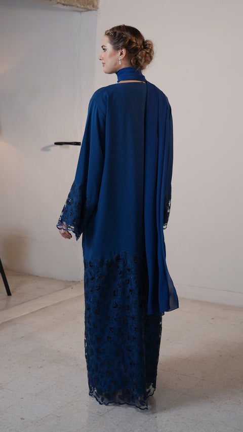 Lilibet Teal Blue Abaya