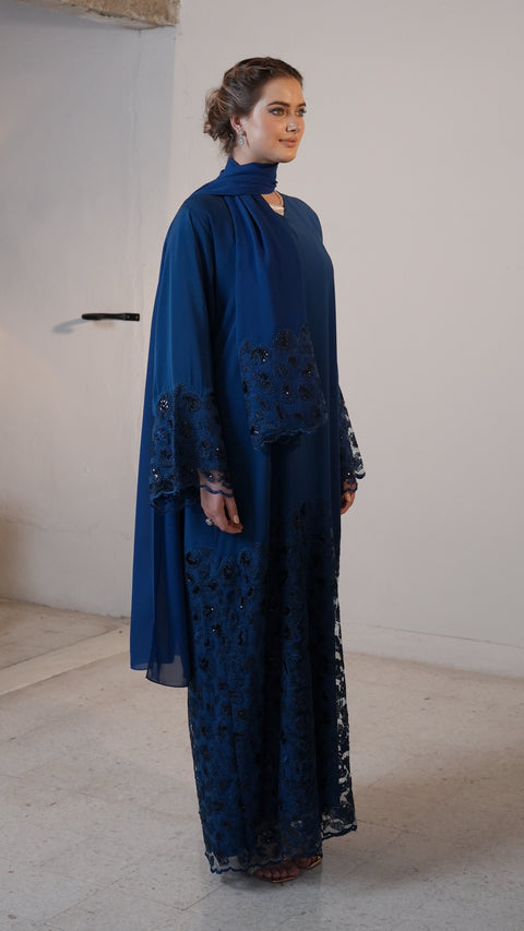 Lilibet Teal Blue Abaya