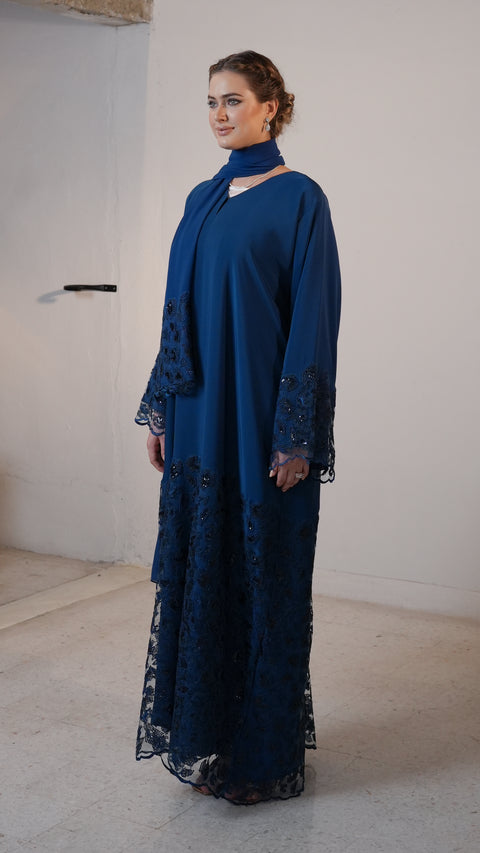 Lilibet Teal Blue Abaya