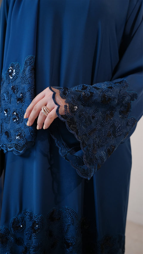 Lilibet Teal Blue Abaya