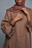 Pure Linen Celine Dress in Umber