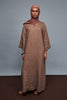Pure Linen Celine Dress in Umber