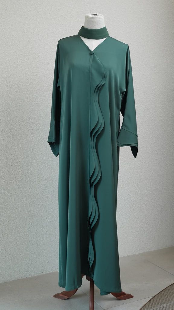 Korean Nidha Lola Forest Green Abaya