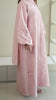 Embroidery Organza Laia Strawberry Cream Abaya