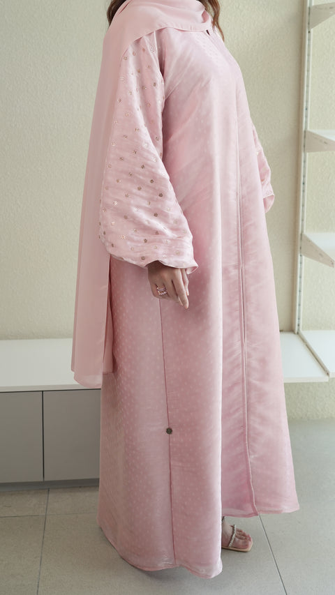 Laia Strawberry Cream Abaya