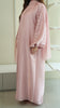Embroidery Organza Laia Strawberry Cream Abaya