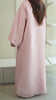 Embroidery Organza Laia Strawberry Cream Abaya