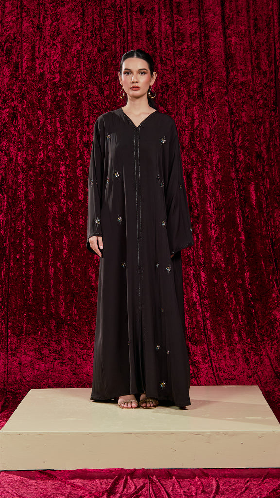 Korean Nidha Lali Charcoal Abaya