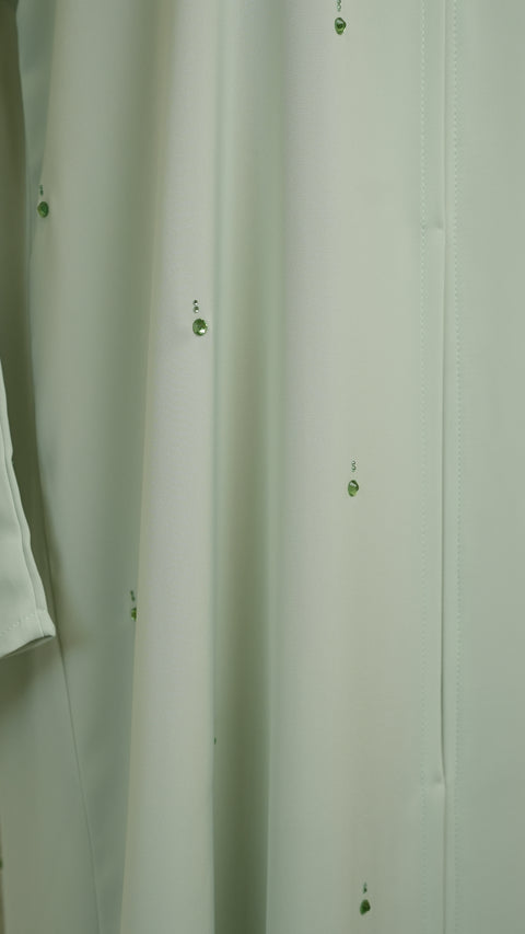 Lilanur Pastel Green Abaya