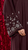 Korean Nidha Madaba Burgundy Abaya