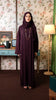 Korean Nidha Mamzar Burgundy Abaya
