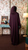 Korean Nidha Mamzar Burgundy Abaya
