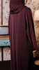 Korean Nidha Mamzar Burgundy Abaya