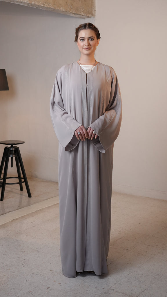 Korean Nidha Maruj Taupe Abaya