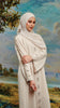 Korean Nidha Mahnoor Ecru Abaya