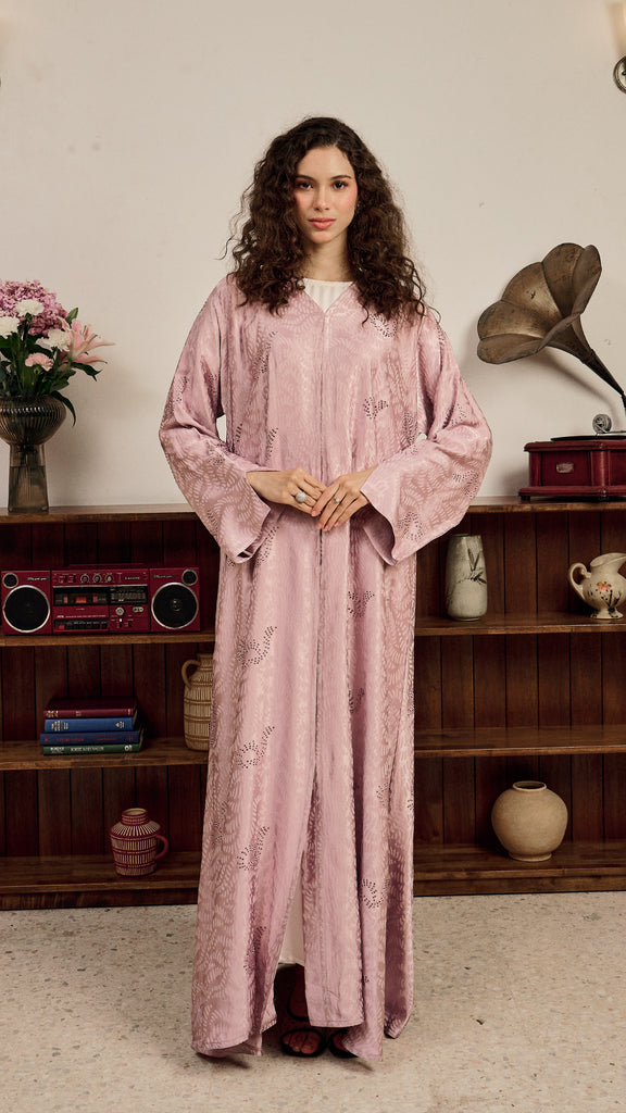 Alavanchie Malkara Dusty Purple Abaya