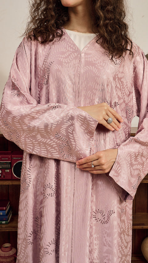 Malkara Dusty Purple Abaya