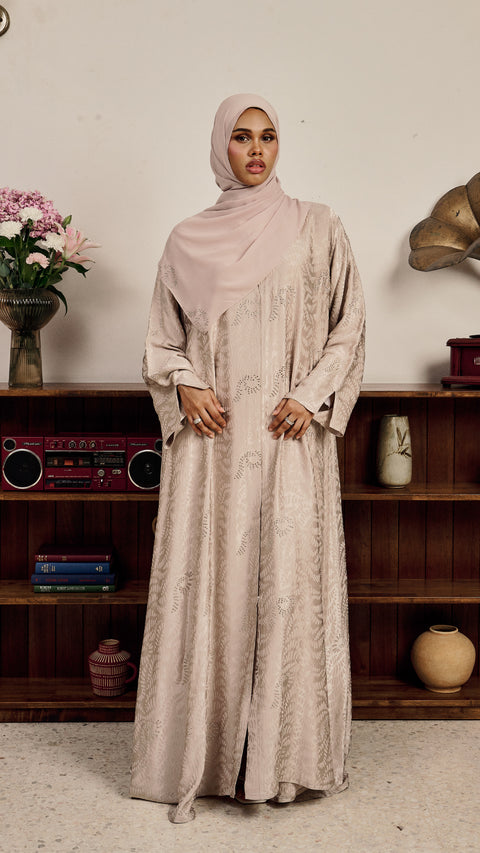 Malkara Ecru Abaya