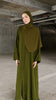 Chiffon Mallawi Olive Green Abaya