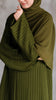 Chiffon Mallawi Olive Green Abaya