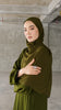 Chiffon Mallawi Olive Green Abaya