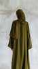 Chiffon Mallawi Olive Green Abaya