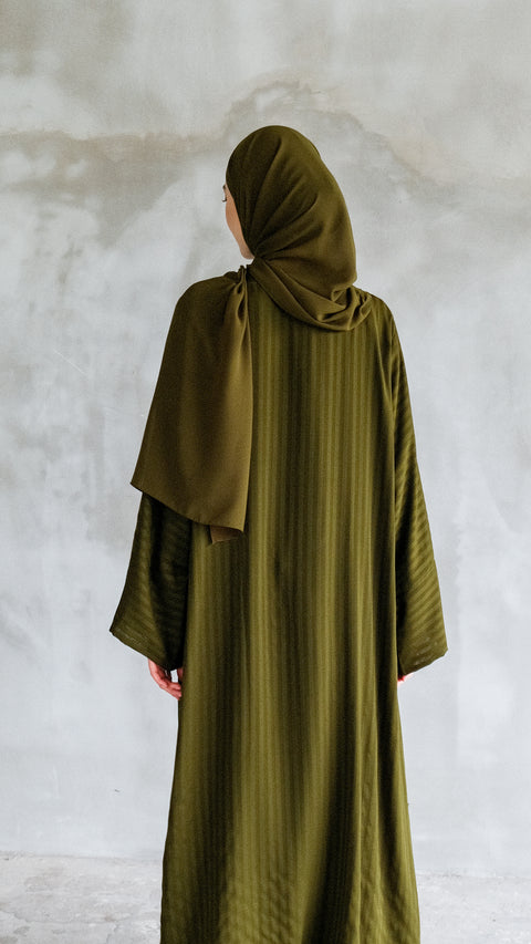 Mallawi Olive Green Abaya