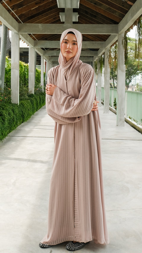 Mallawi Rose Beige Abaya