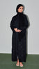 Soft Crepe Manisa Silver Wildflower Abaya
