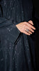 Soft Crepe Manisa Silver Wildflower Abaya