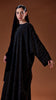 Chiffon Crepe Mansuri Obsidian Gold Abaya