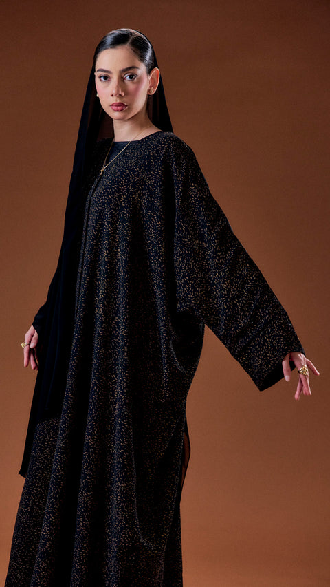 Mansuri Obsidian Gold Abaya