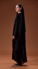 Chiffon Crepe Mansuri Obsidian Gold Abaya