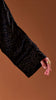 Chiffon Crepe Mansuri Obsidian Gold Abaya