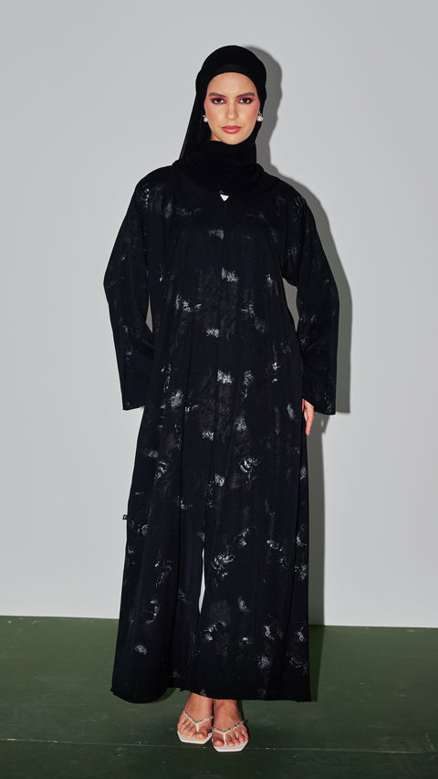 Mardin Silver Moonflower Abaya