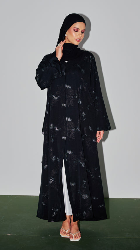 Mardin Silver Moonflower Abaya
