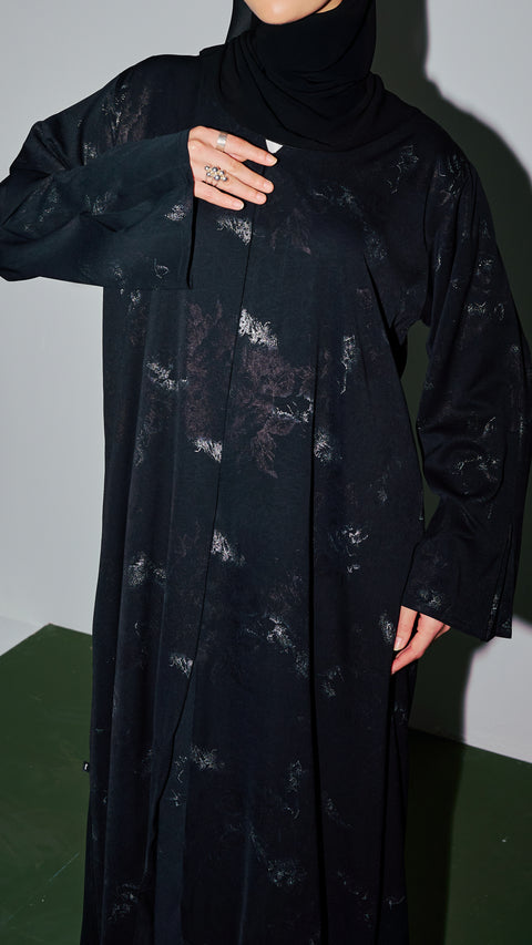 Mardin Silver Moonflower Abaya
