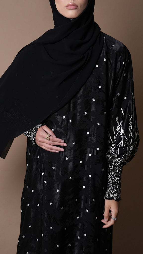 Jacquard Marsa Black Dress