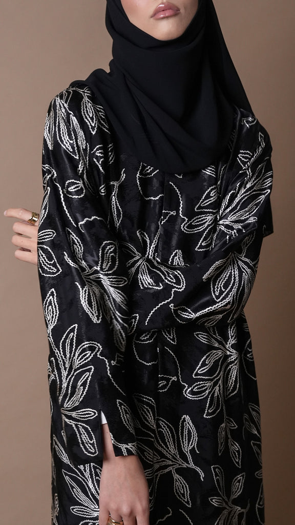 Jacquard Masafi Black Dress